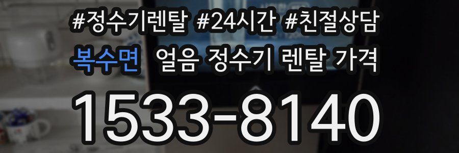 복수면 얼음 정수기 렌탈 가격
