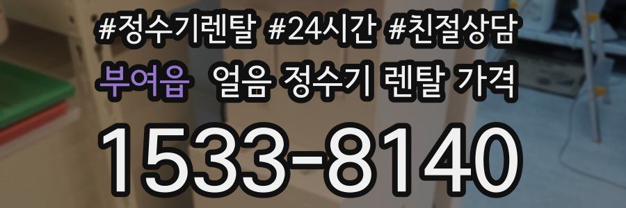 부여읍 얼음 정수기 렌탈 가격