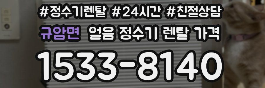 규암면 얼음 정수기 렌탈 가격