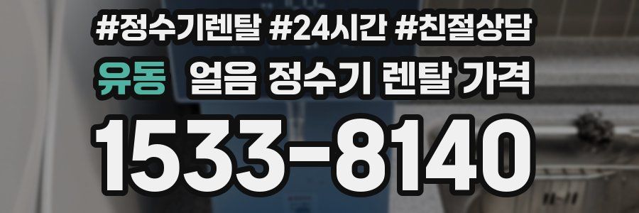 유동 얼음 정수기 렌탈 가격