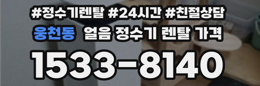 웅천동 얼음 정수기 렌탈 가격
