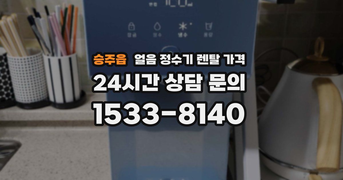 승주읍 얼음 정수기 렌탈 가격