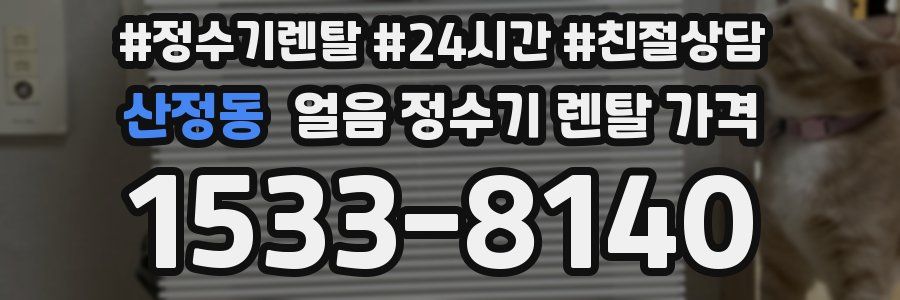 산정동 얼음 정수기 렌탈 가격