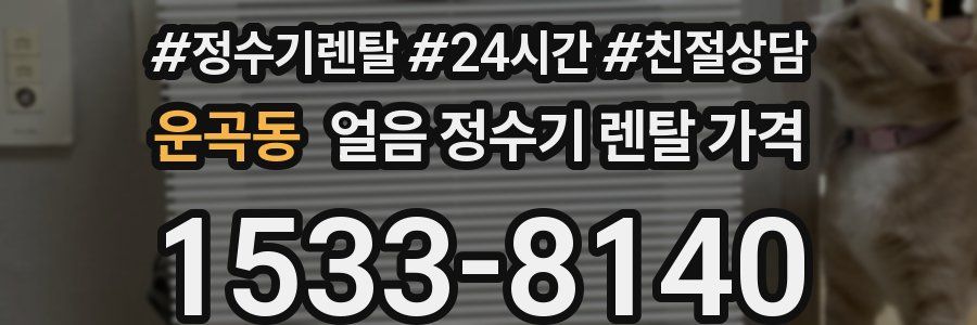 운곡동 얼음 정수기 렌탈 가격