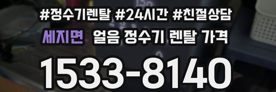 세지면 얼음 정수기 렌탈 가격