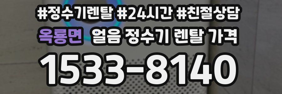 옥룡면 얼음 정수기 렌탈 가격