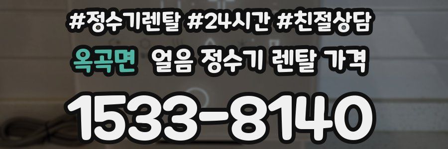 옥곡면 얼음 정수기 렌탈 가격