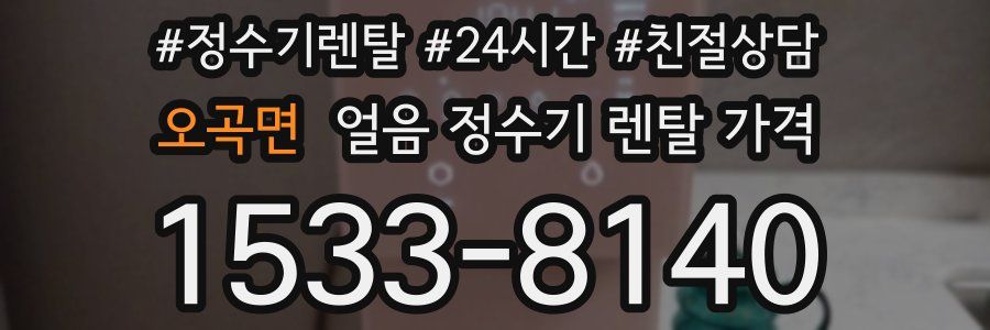 오곡면 얼음 정수기 렌탈 가격