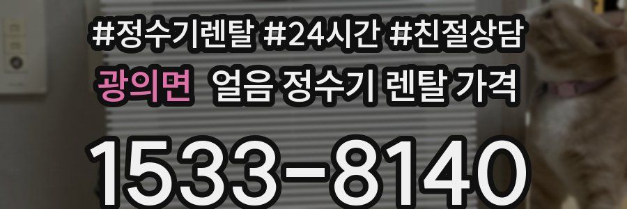 광의면 얼음 정수기 렌탈 가격