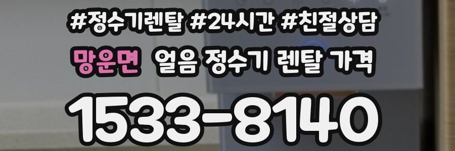 망운면 얼음 정수기 렌탈 가격