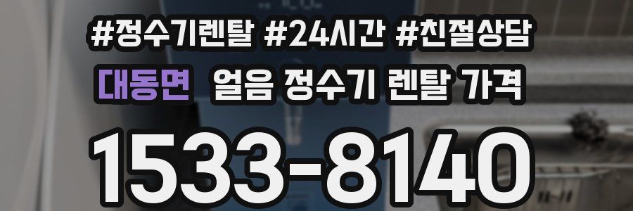 대동면 얼음 정수기 렌탈 가격