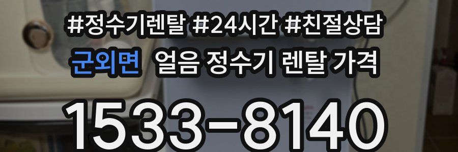 군외면 얼음 정수기 렌탈 가격