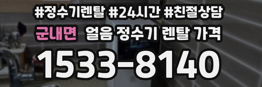 군내면 얼음 정수기 렌탈 가격