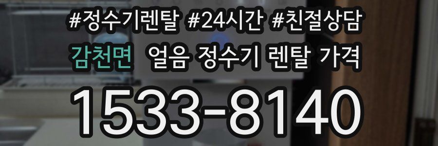 감천면 얼음 정수기 렌탈 가격