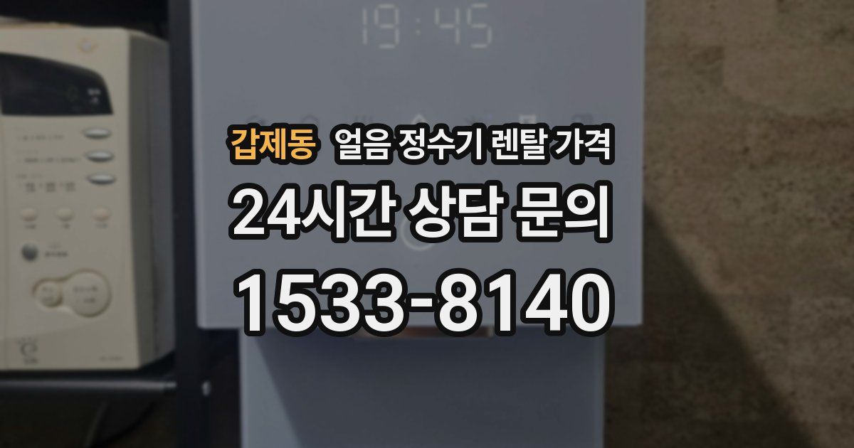 갑제동 얼음 정수기 렌탈 가격