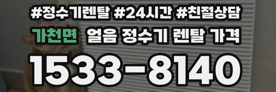 가천면 얼음 정수기 렌탈 가격