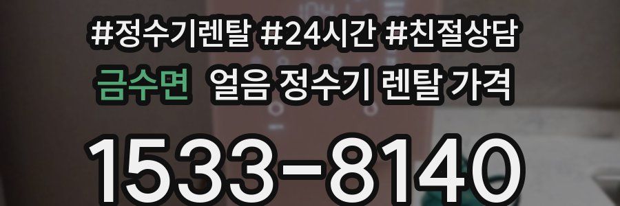 금수면 얼음 정수기 렌탈 가격