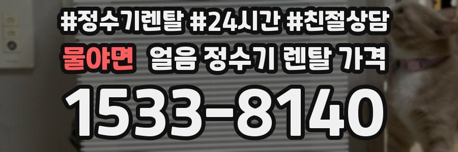 물야면 얼음 정수기 렌탈 가격