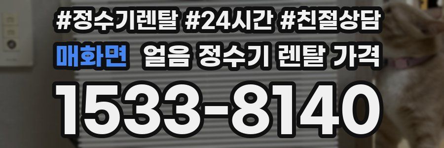매화면 얼음 정수기 렌탈 가격