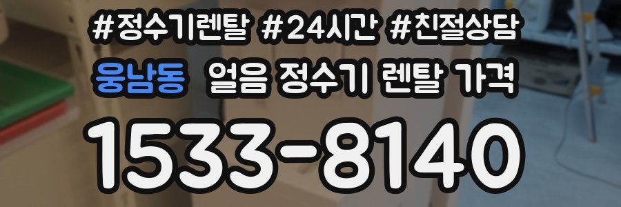 웅남동 얼음 정수기 렌탈 가격