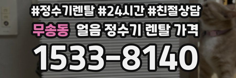 무송동 얼음 정수기 렌탈 가격