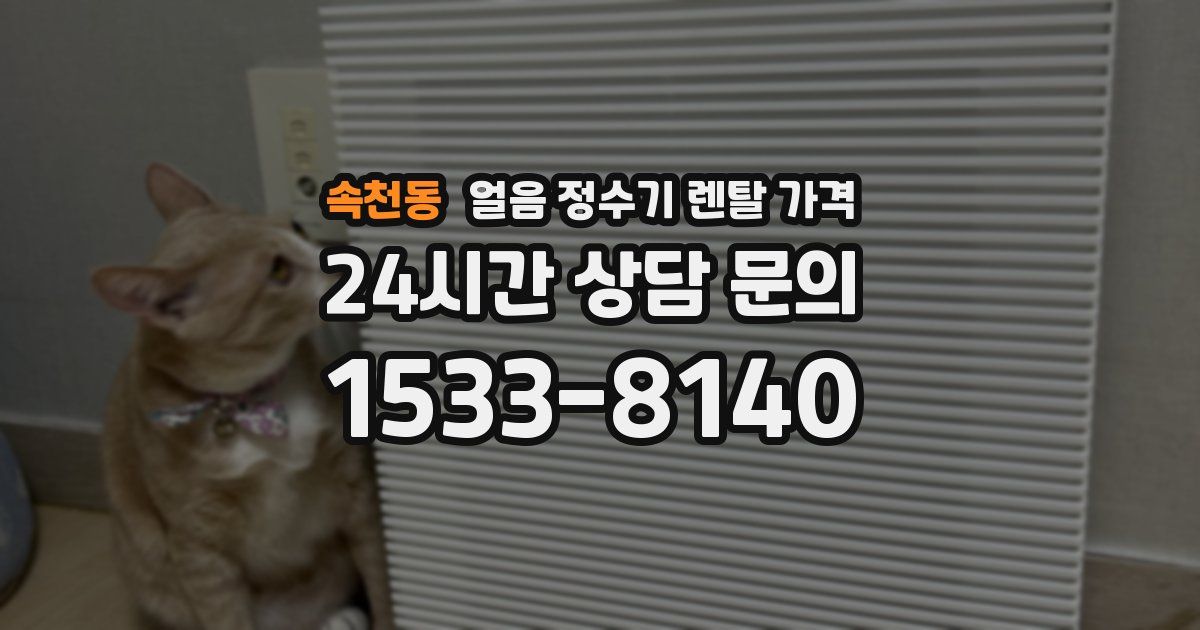 속천동 얼음 정수기 렌탈 가격