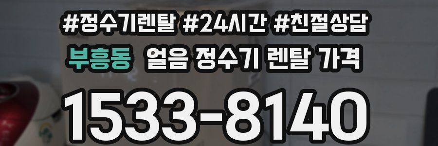 부흥동 얼음 정수기 렌탈 가격