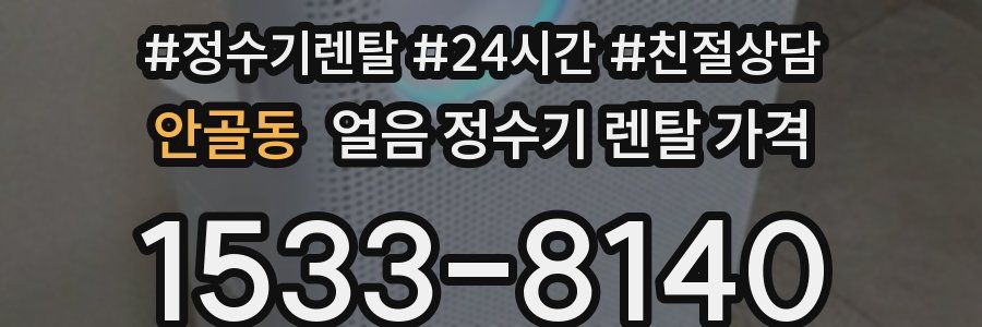 안골동 얼음 정수기 렌탈 가격