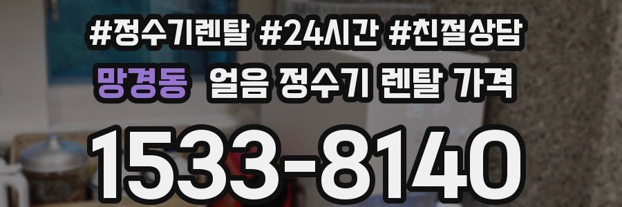 망경동 얼음 정수기 렌탈 가격