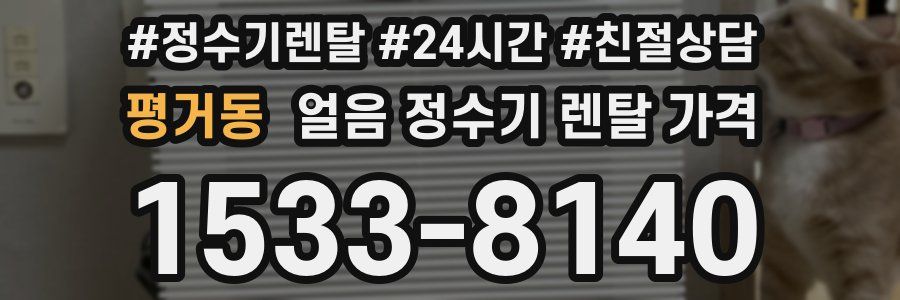 평거동 얼음 정수기 렌탈 가격