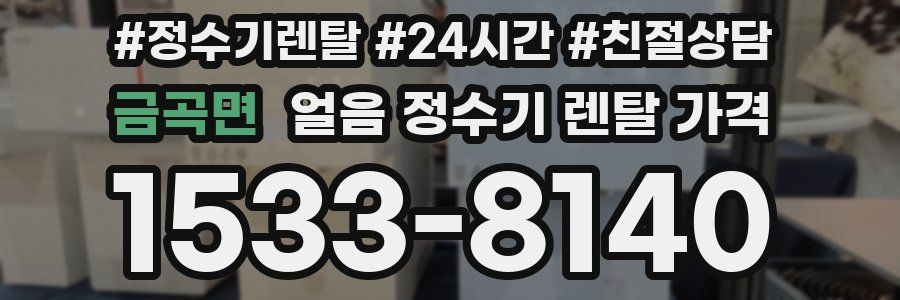 금곡면 얼음 정수기 렌탈 가격