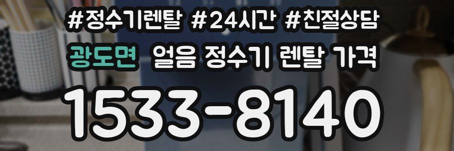 광도면 얼음 정수기 렌탈 가격