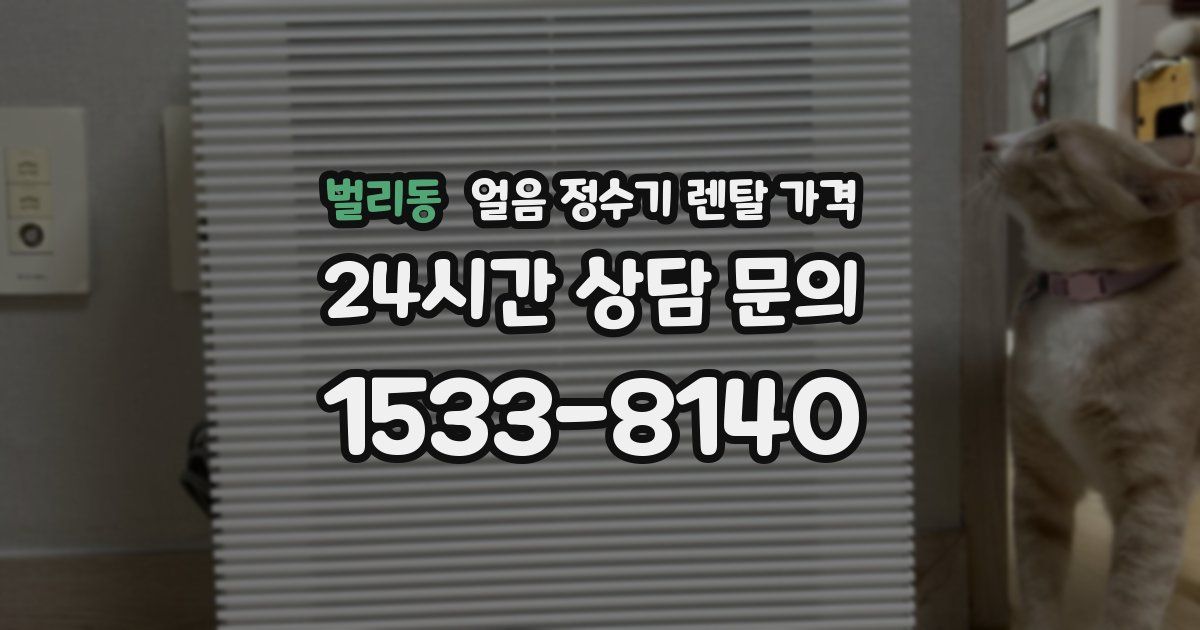 벌리동 얼음 정수기 렌탈 가격