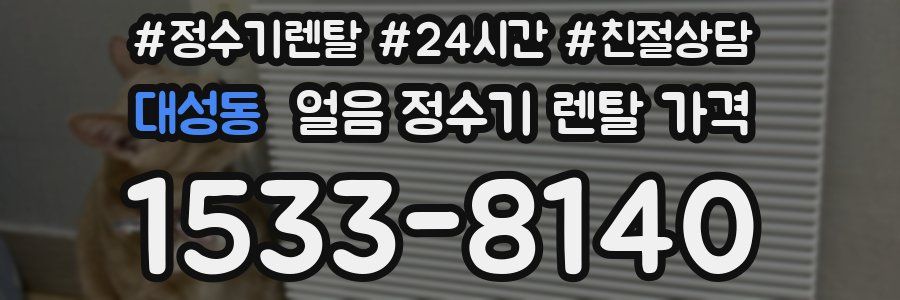 대성동 얼음 정수기 렌탈 가격