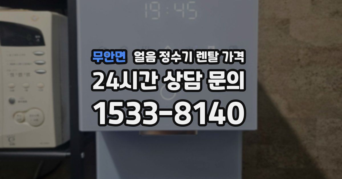 무안면 얼음 정수기 렌탈 가격