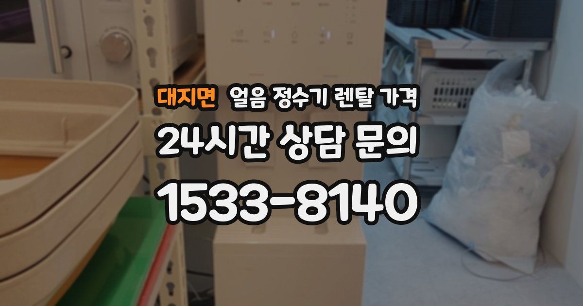 대지면 얼음 정수기 렌탈 가격