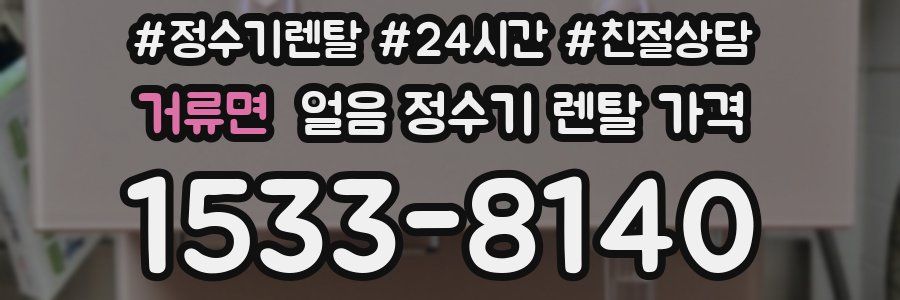 거류면 얼음 정수기 렌탈 가격