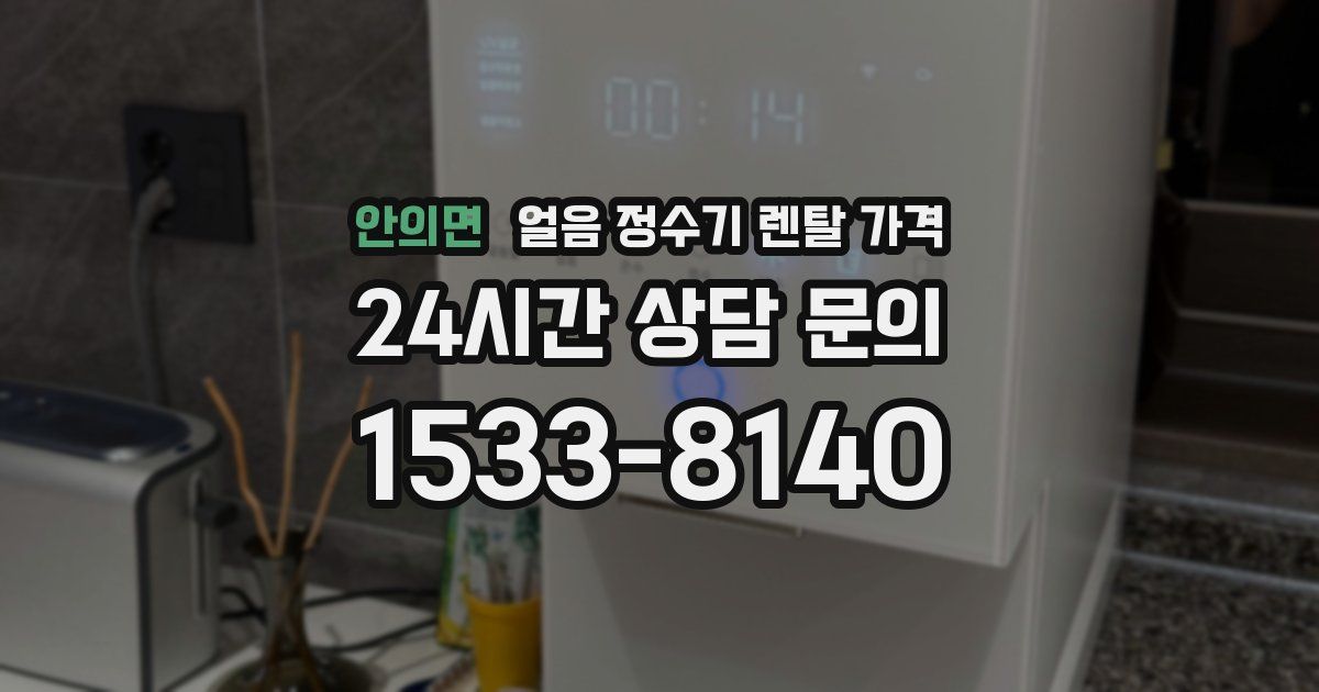 안의면 얼음 정수기 렌탈 가격