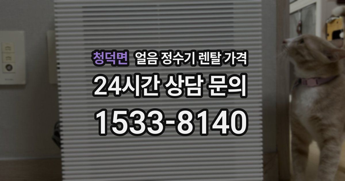 청덕면 얼음 정수기 렌탈 가격