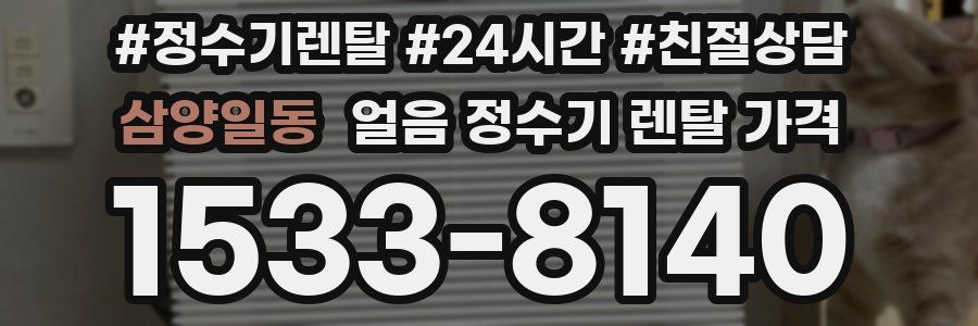 삼양일동 얼음 정수기 렌탈 가격