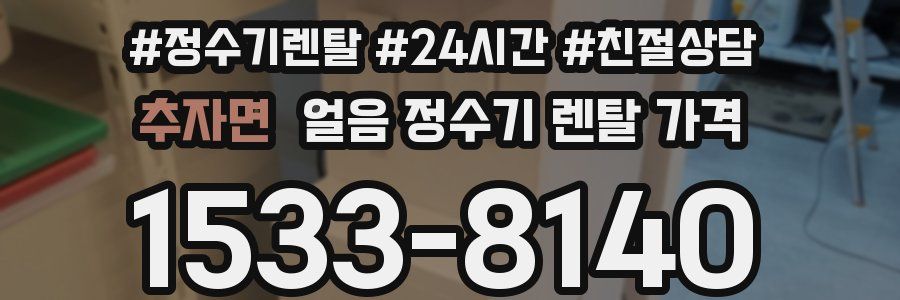 추자면 얼음 정수기 렌탈 가격