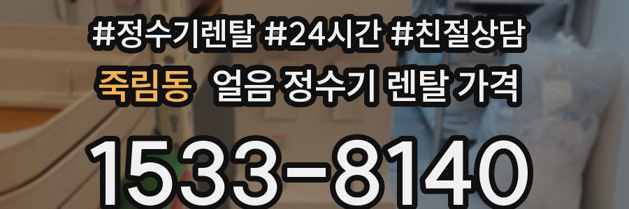 죽림동 얼음 정수기 렌탈 가격