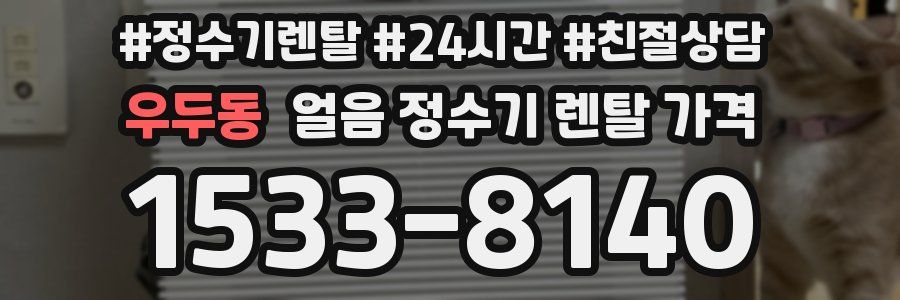 우두동 얼음 정수기 렌탈 가격