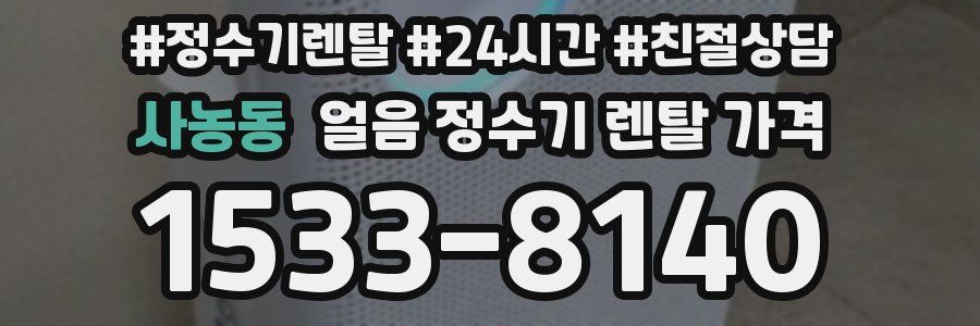 사농동 얼음 정수기 렌탈 가격