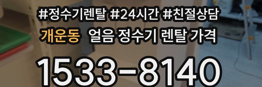 개운동 얼음 정수기 렌탈 가격