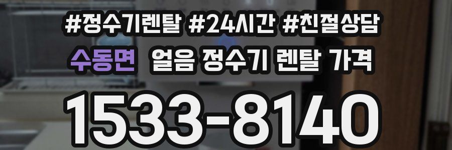 수동면 얼음 정수기 렌탈 가격