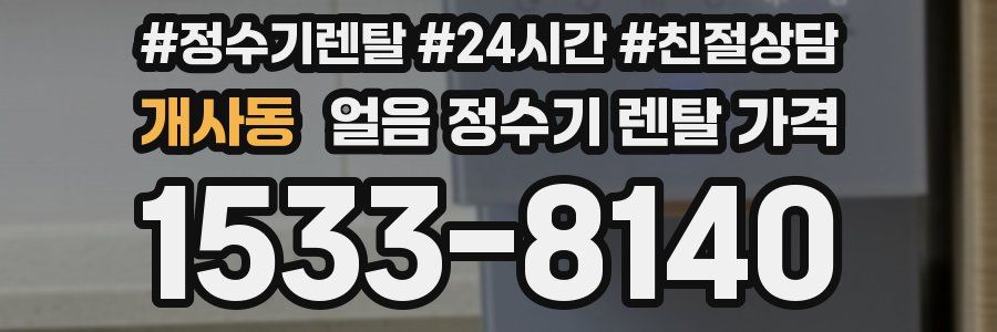 개사동 얼음 정수기 렌탈 가격