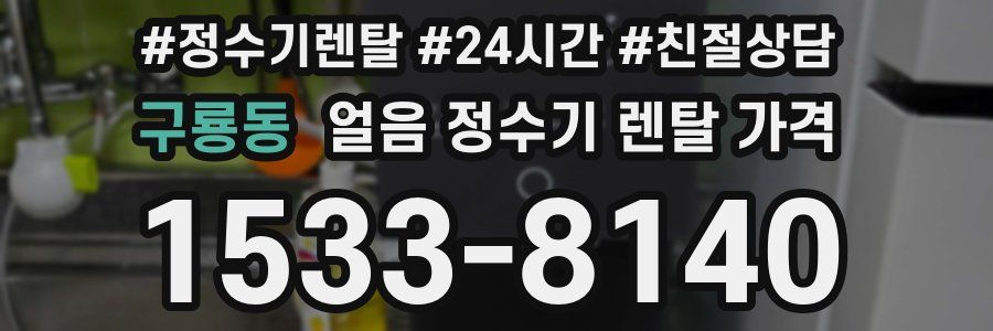 구룡동 얼음 정수기 렌탈 가격