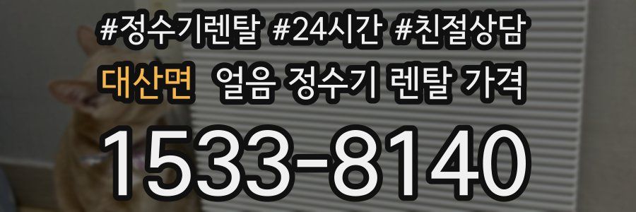 대산면 얼음 정수기 렌탈 가격