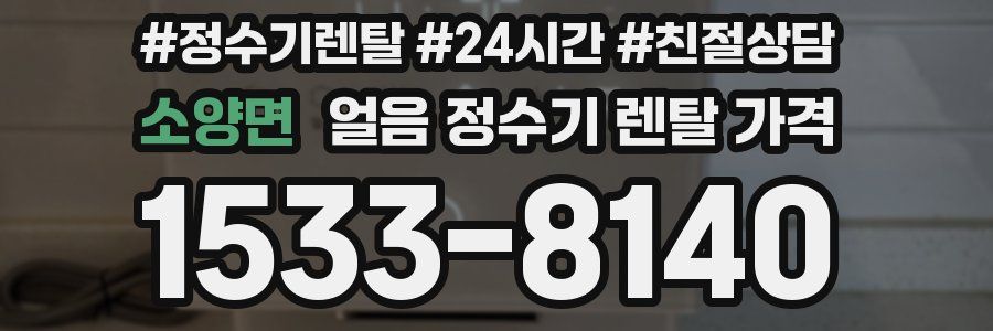 소양면 얼음 정수기 렌탈 가격